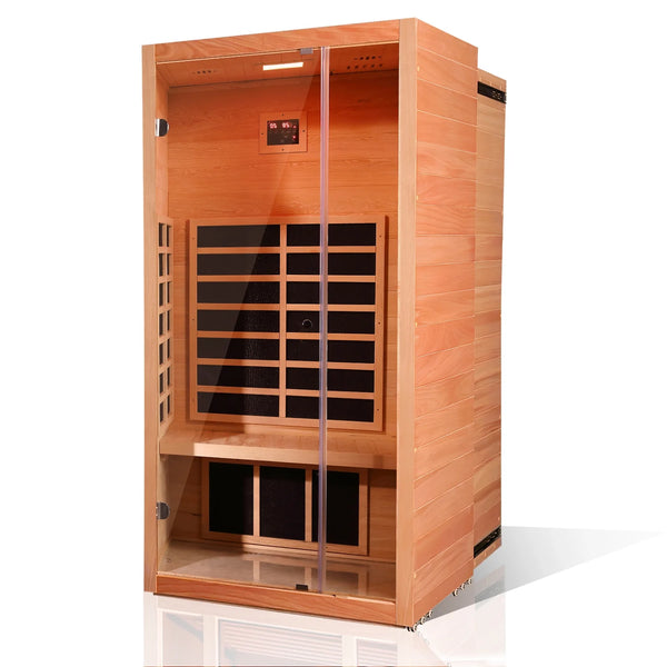 1-Person Extendable Far Infrared Sauna – Hemlock Wood