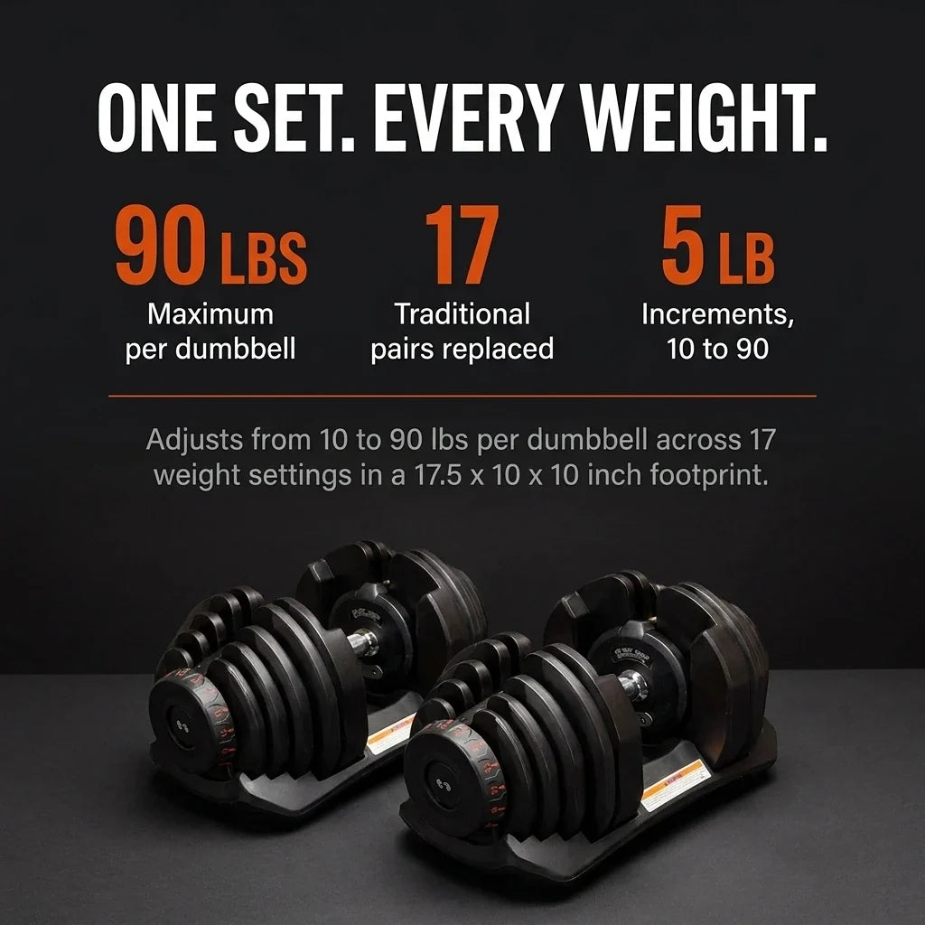 1090 Adjustable Dumbbell Set — product view 6